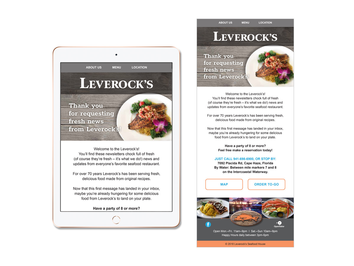 Leverock's Email Template Design - Southwest Florida