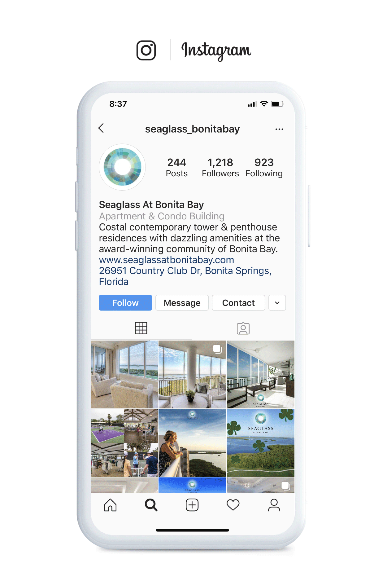 Seaglass Bonita Bay - Instagram Social Media Marketing