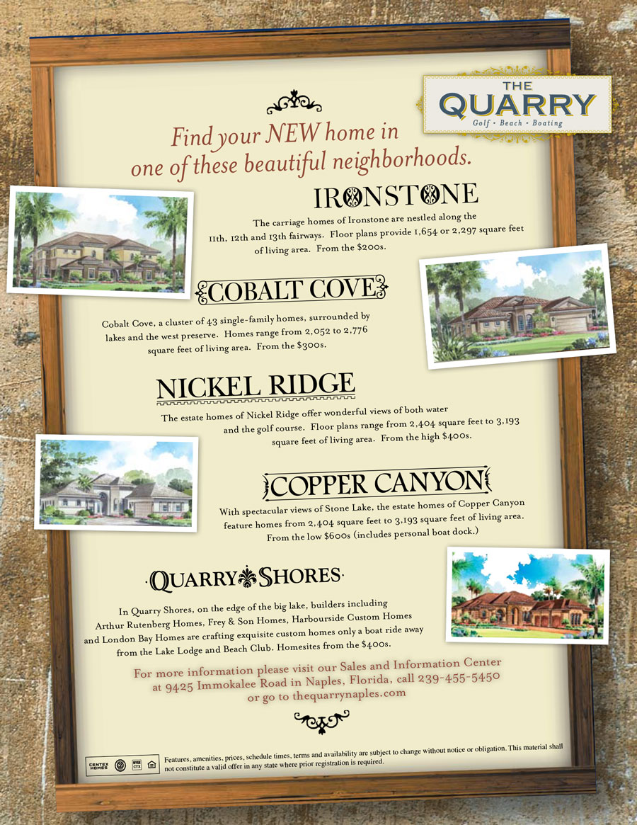 The Quarry - Golf, Beach, Boating Advertising Campaign - Naples, Florida