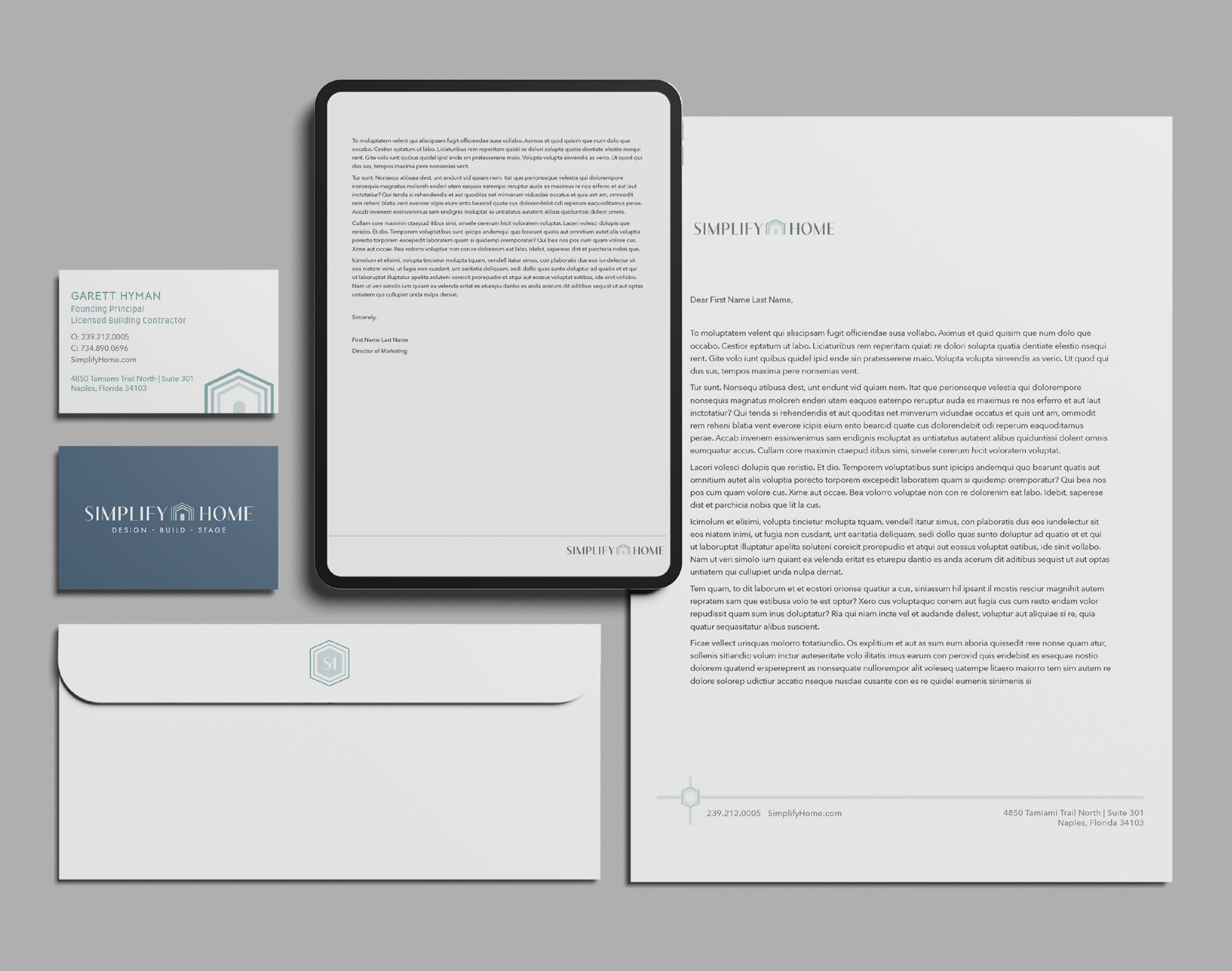 Simplify Home Stationary & Digital Collateral