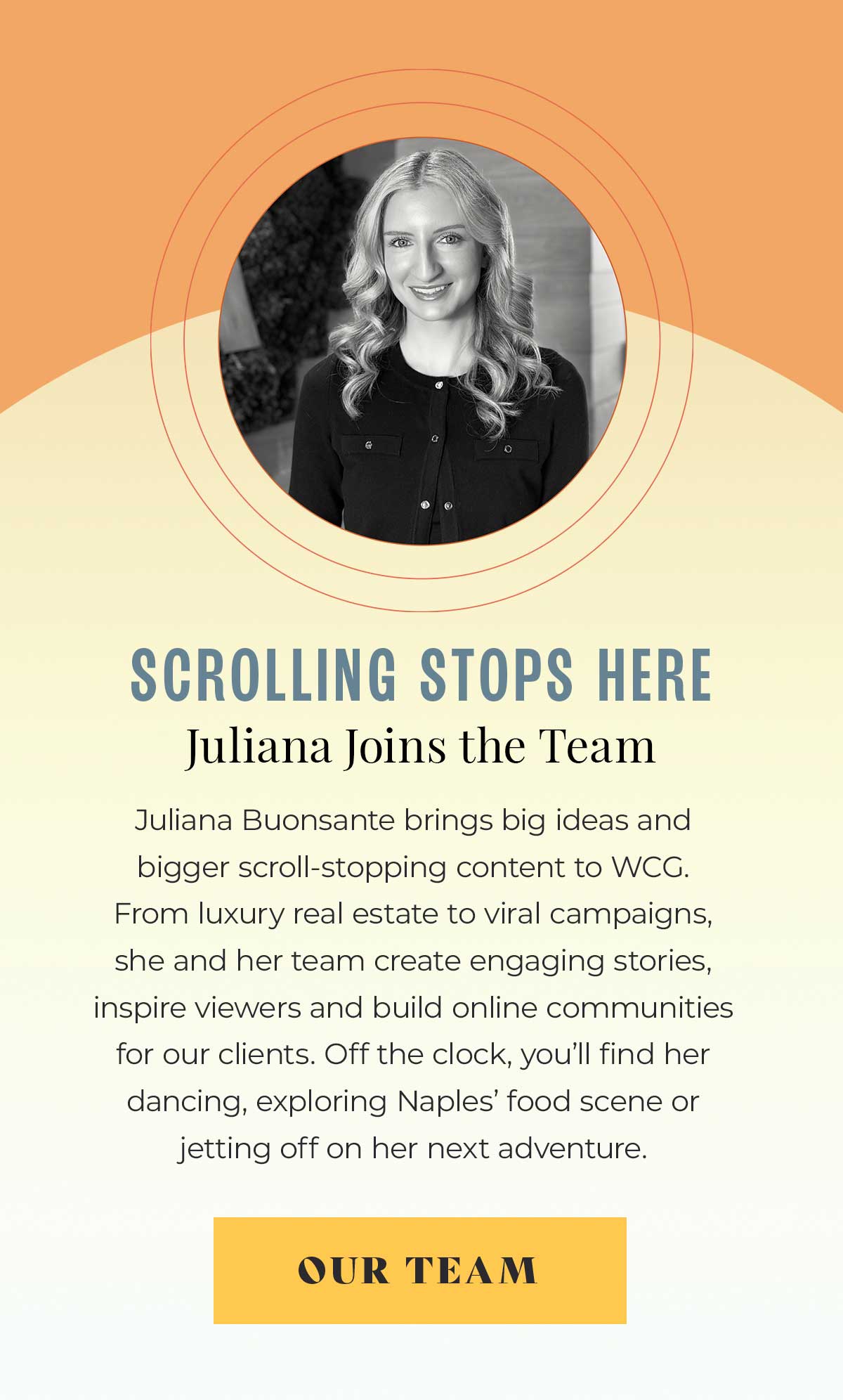 Wilson Creative Group team member Juliana Buonsante